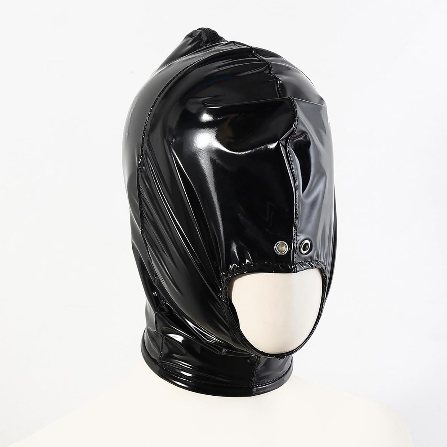 Latex Hood Rubber HeadMask,Latex Head Cover,Back Zipper for Unisex Cosplay Club Wear,Two sizes to choose