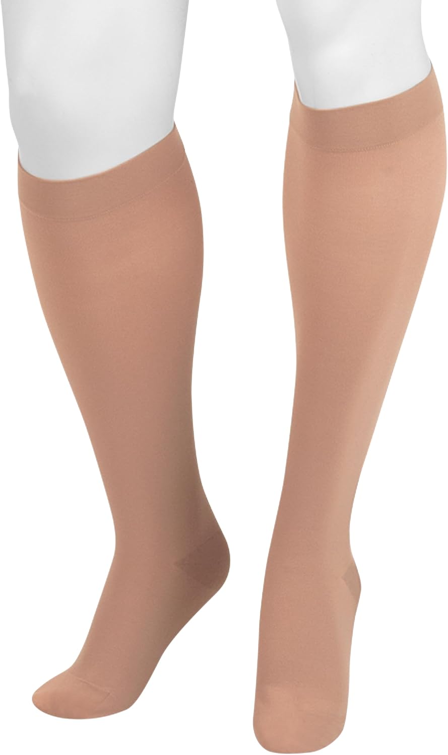 Juzo Dynamic Varin 3511 Knee-High, 30-40 mmHg Closed Toe Compression Stocking – Men & Women, Short, 2 (II), Beige