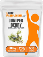 BulkSupplements.com Juniper Berry Extract Powder - from Juniper Berries, Juniper Berry Powder - Gluten Free, 500mg per Serving, 250g (8.8 oz) (Pack of 1)