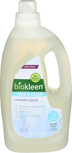 biokleen, Laundry Liquid, Free & Clear, 64 oz