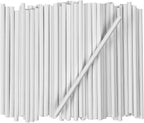 50 Pack 4 Inch White Paper Lollipop Sticks, Cake Pop Sticks, Sucker Sticks for Cookies, Candy, Chocolate, and Cake Decorations (4mm Diameter)