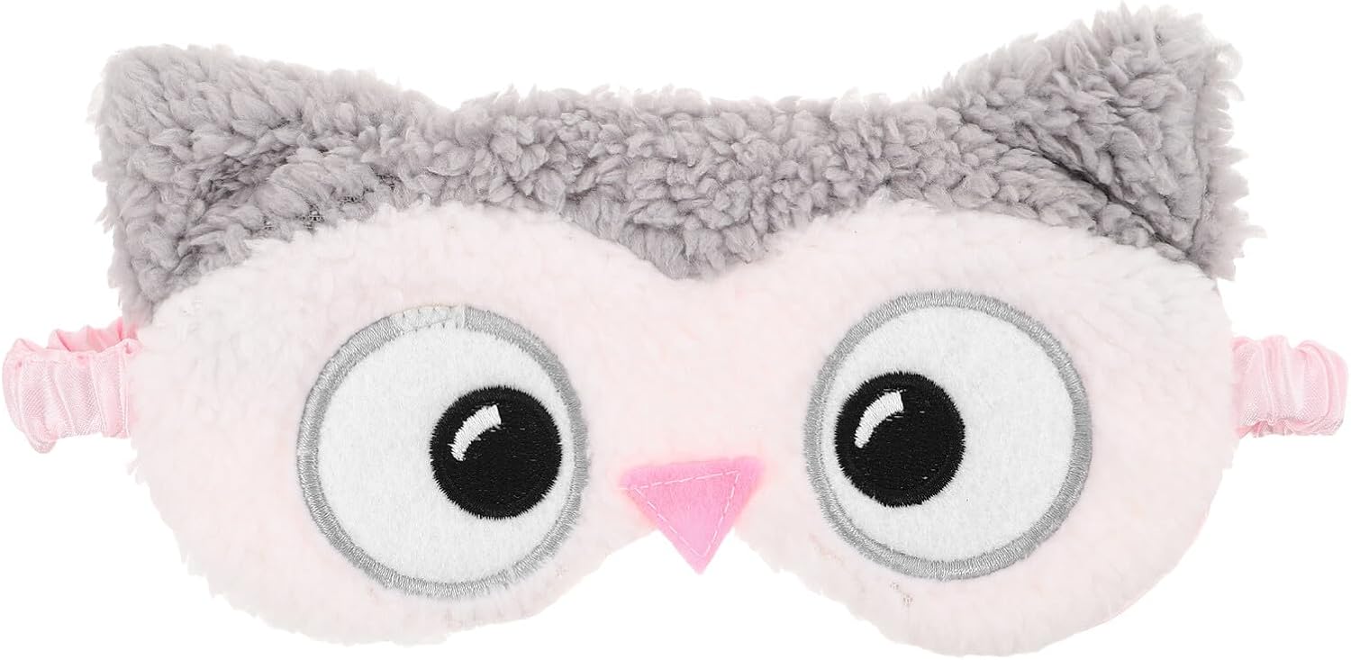FRCOLOR Plush Soft Blackout Eye Mask Cartoon Bird-Inspired Light-Blocking Sleeping Blindfold for Women Men Nap Travel