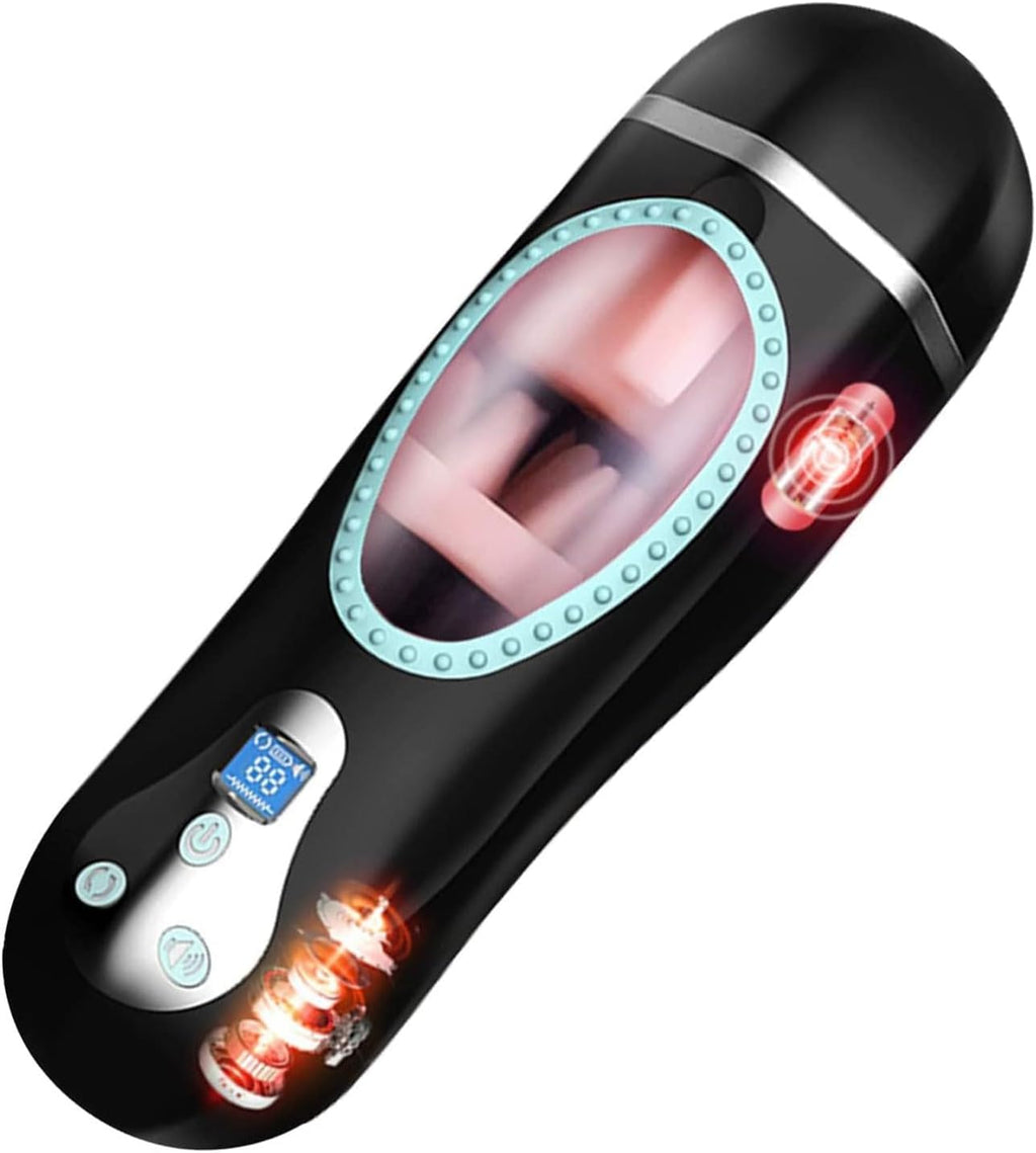 JITEM Fully Automatic Men's Fitness Equipment, Intelligent Heating, Digital Display, Pronunciation(Color:Black)