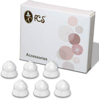 FCS Pack of 6 Click Dome for Signia, A&M, audibene, Audio Service, HearUSA, REXTON, TruHearing RIC and Instant Fit Click CIC/ITC Hearing Instrument. (8/10 Double Dome)