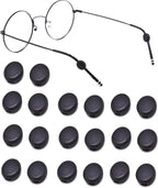 OPUGIT Silicone Eyeglasses Temple Grips Retainer, 2021 Upgraded Mini Round Eyewear Retainer, Anti-Slip Glasses Retainers, Frame Grips for Spectacle, Sunglasses, Glasses, Eyewear, 10 Pairs,Black