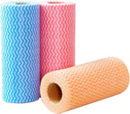 Disposable Cleaning Towels, 50 Count/Roll, Non-woven Fabric, Quick-Dry, Soft, Multicolor