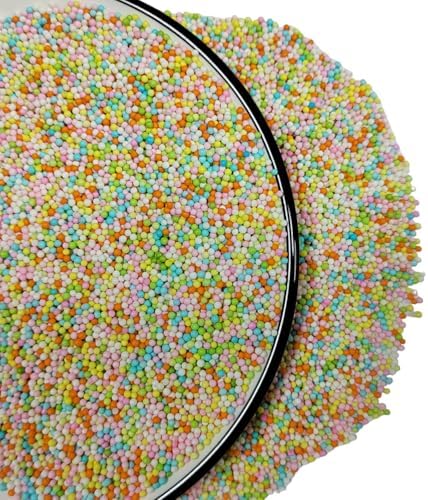 Homankit Pastel Nonpareils Sprinkles Easter Sprinkles Edible Cookie Decorations Mini Pearls for Decorating Cake, Baking, Cupcake Toppers, Ice Cream, Donuts 3.88 Ounce