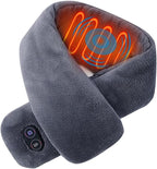 Estink Heated Scarfs, Electric Heating Scarf Rechargeable USB Neck Warmer with 3 Temperature Levels & Vibration Massage for Men Women Winter Comfort