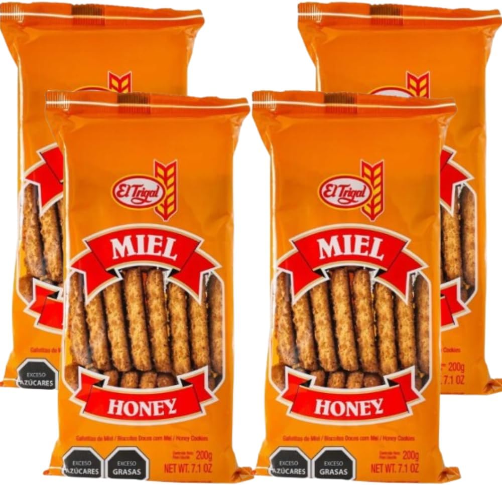 4-Pack El Trigal Honey Cookies – Traditional Galletitas de Miel from Argentina, 200 g (7.05 oz) Each