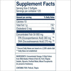 Wiley's Finest Wild Alaskan Fish Oil Easy Swallow Minis - Omega-3 Fish Oil Supplement for Adults and Kids - Double-Strength 630mg EPA and DHA Natural Supplement - 240 Mini Softgels (120 Servings)