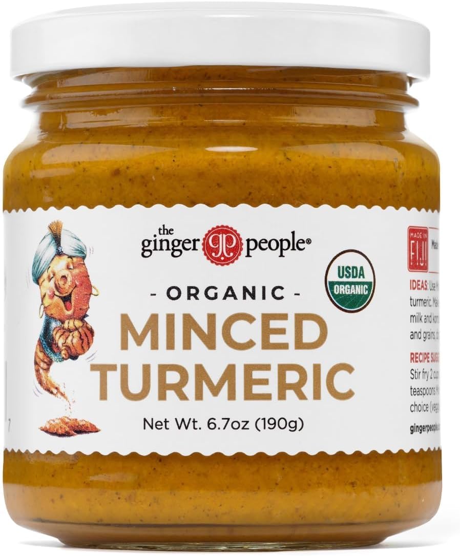 The Ginger People Organic Minced Turmeric, No Artificial Ingredients, 6.7oz (Pack of 1)