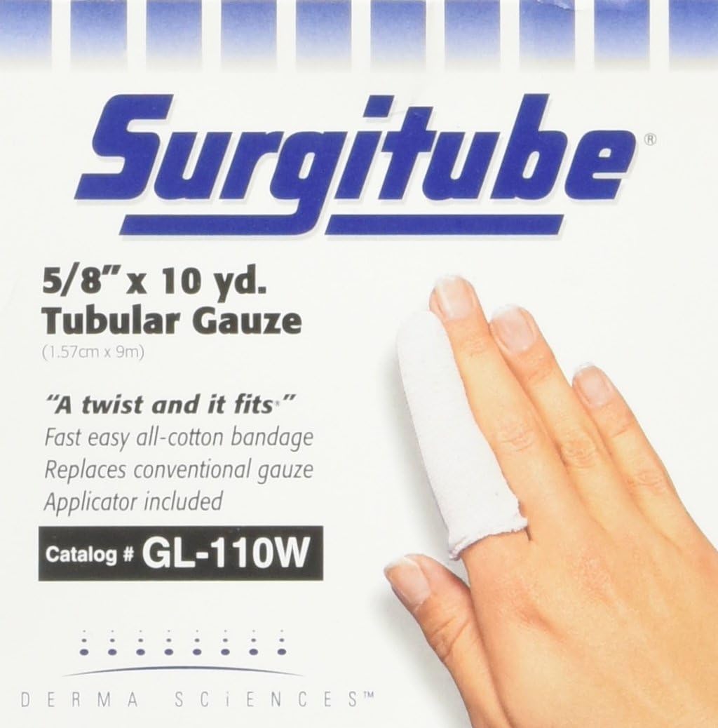 Derma Sciences Surgitube GL110W Tubular Bandage 5/8 in. x 10 yds. Size 1 (Box of 1)