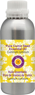 Deve Herbes Pure Cumin Seed Essential Oil (Cuminum cyminum) Steam Distilled 300ml (10 oz)