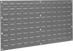 Akro-Mils 30136 Heavy Duty Wall Mount Garage Storage Steel Louvered Panel | Wall Storage Bin Hanging Organizer System for AkroBins, 36-Inch W x 19-Inch H, 4 Pack, Grey