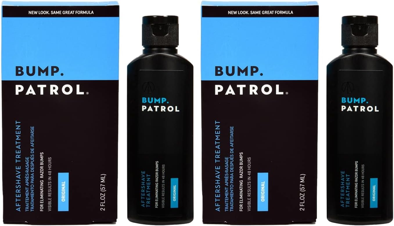 Bump Patrol Original Formula Aftershave Treatment Serum – Razor Bump Stopper and Ingrown Hair Treatment for Men and Women, Ingrown Hair Serum with Salicylic Acid - 2 oz (Pack of 2)