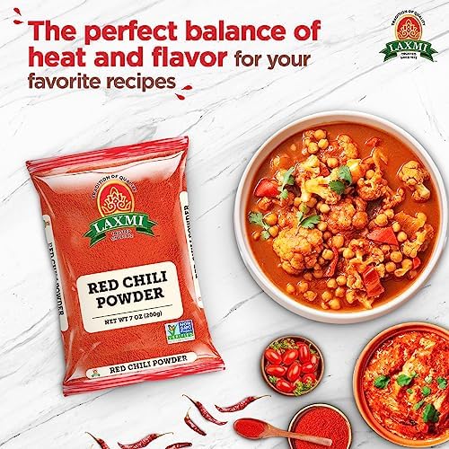 Laxmi Red Chilli Powder - 7oz (200g) | Nutrient-Rich Chilli Powder | Non-GMO certified | Guaranteed Quality and Taste