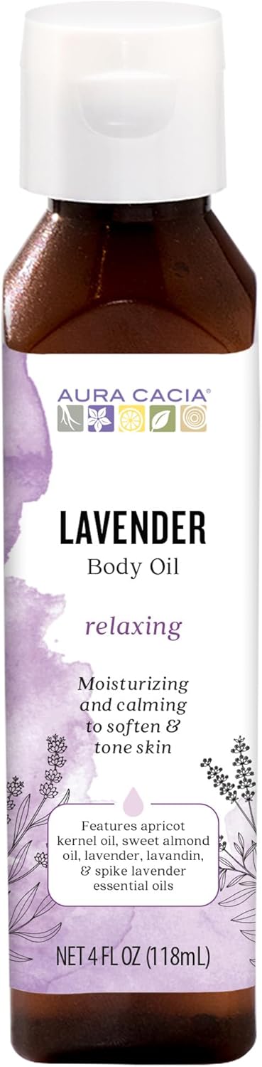 Aura Cacia Body Oil, Relaxing Lavender, 4 Fluid Ounce