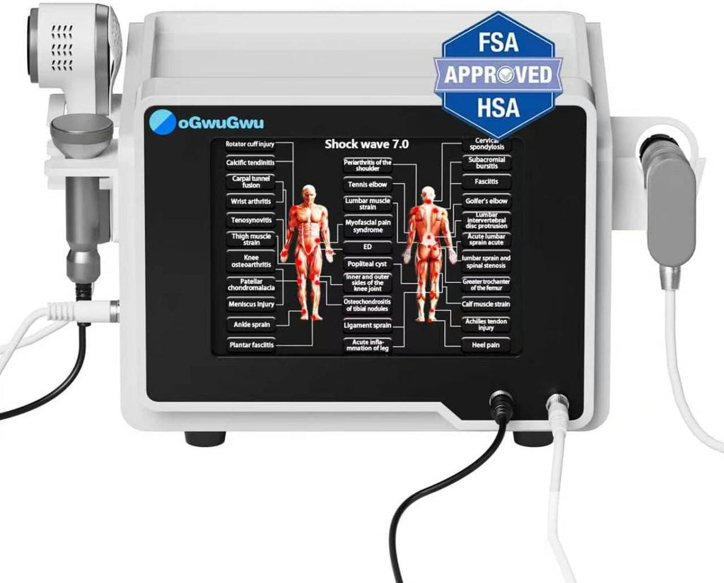 2026 New 3-in-1 Shockwave Therapy Machine + Ultrasound +Cold/Hot Therapy, Clinical-Grade All-in-One Rehabilitation Equipment for Plantar Fasciitis, Tendinitis, Vascular ED, 2 Year Protection
