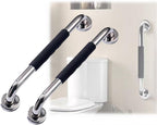 Safety Handrails, 2 Pack Bathroom Safety Grab Bar Stainless Steel Shower Armrest Wall Mounted Hand Railing for Bathtub Seniors Pregnant Disabled (Size : 40cm)