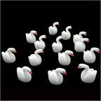 XGNG 60PCS Resin Swan Ornaments Miniature Realistic Couple Swan Decorative Pieces for Miniature Garden Landscapes Toy Houses Aquariums Succulent Plant Decorations and Party DIY Projects