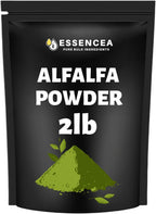 Alfalfa Powder 2lb | Green Superfood Leaf Powder | Gluten-Free, Non-GMO, Vegan | Rich in Fiber | Ideal for Smoothies, Juices, Shakes & Daily Nutrition
