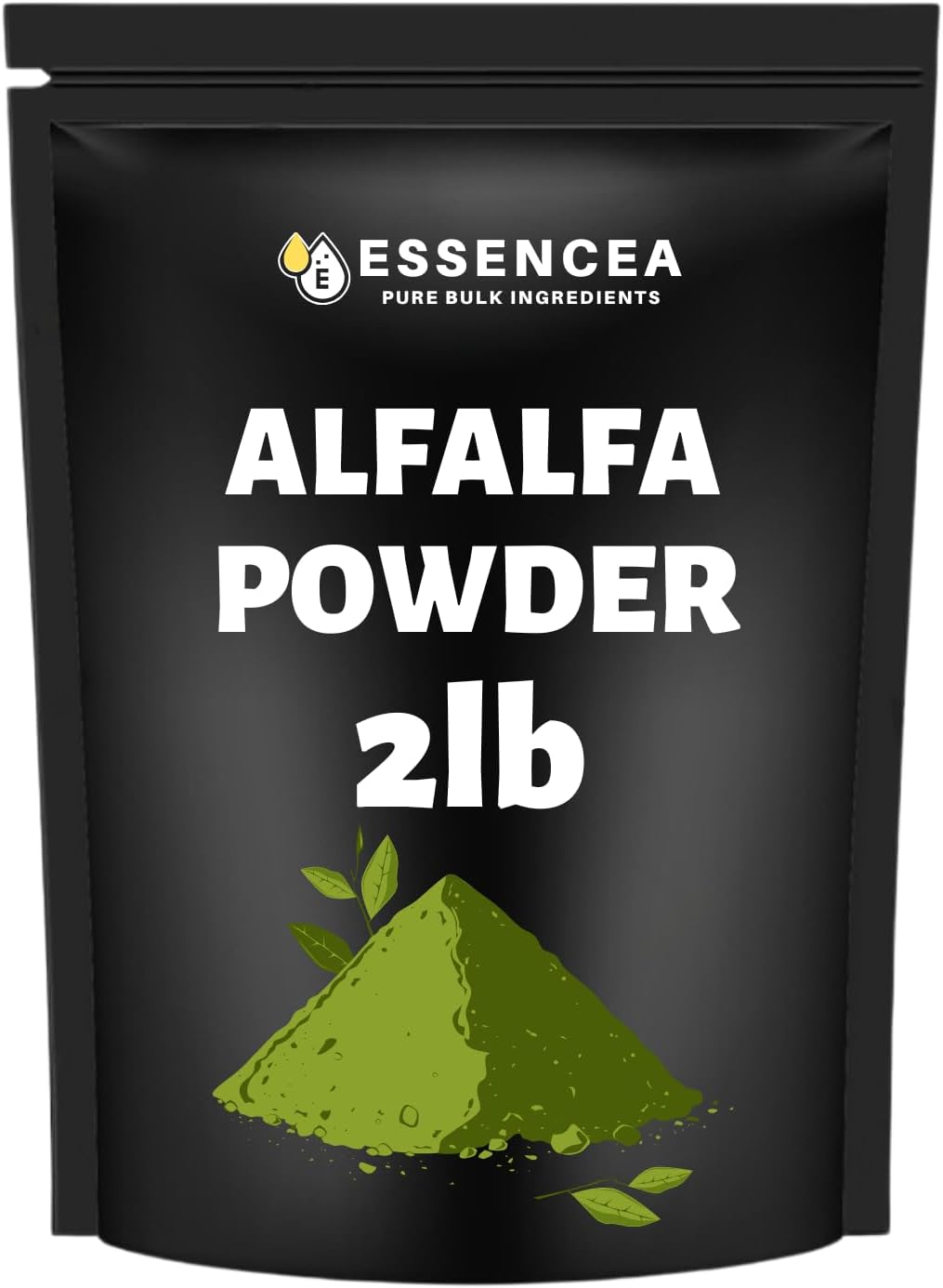 Alfalfa Powder 2lb | Green Superfood Leaf Powder | Gluten-Free, Non-GMO, Vegan | Rich in Fiber | Ideal for Smoothies, Juices, Shakes & Daily Nutrition