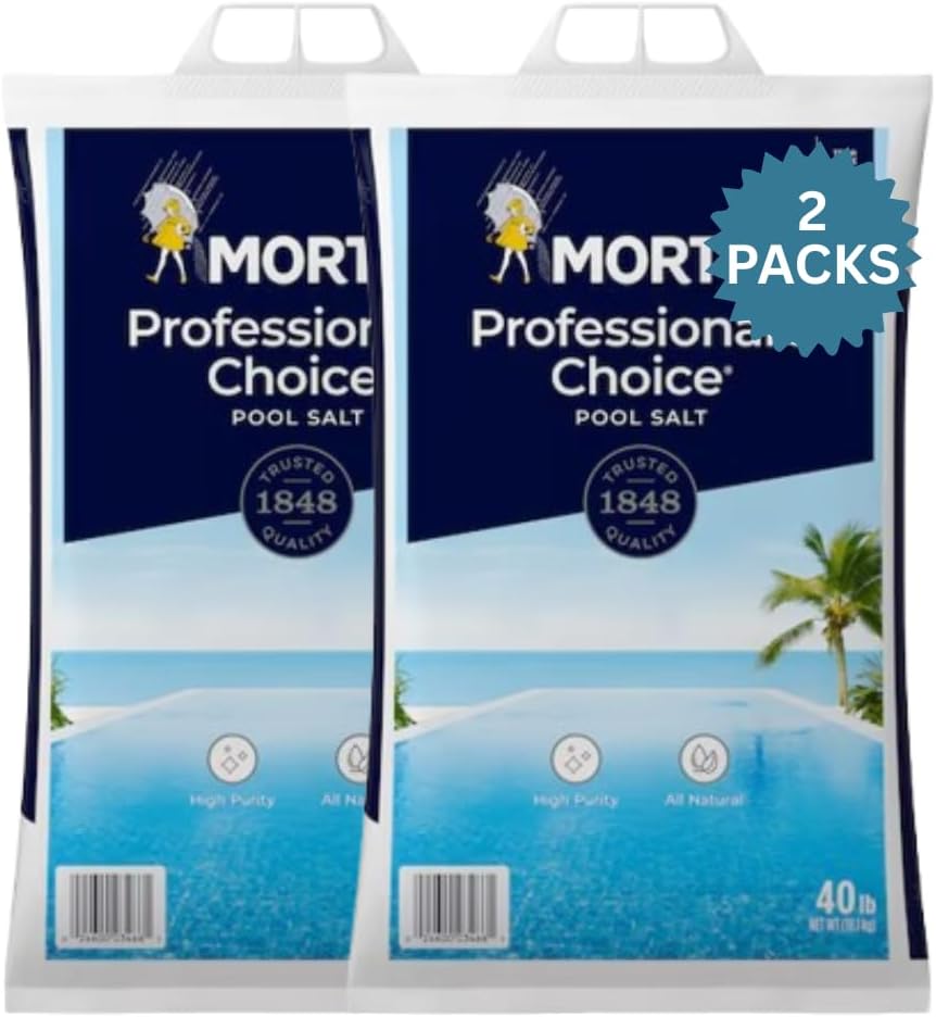 Professional’s Choice Pool Salt – All-Natural, Fast-Dissolving Formula for Saltwater Pools – 40 lb Bag – 2 Pack