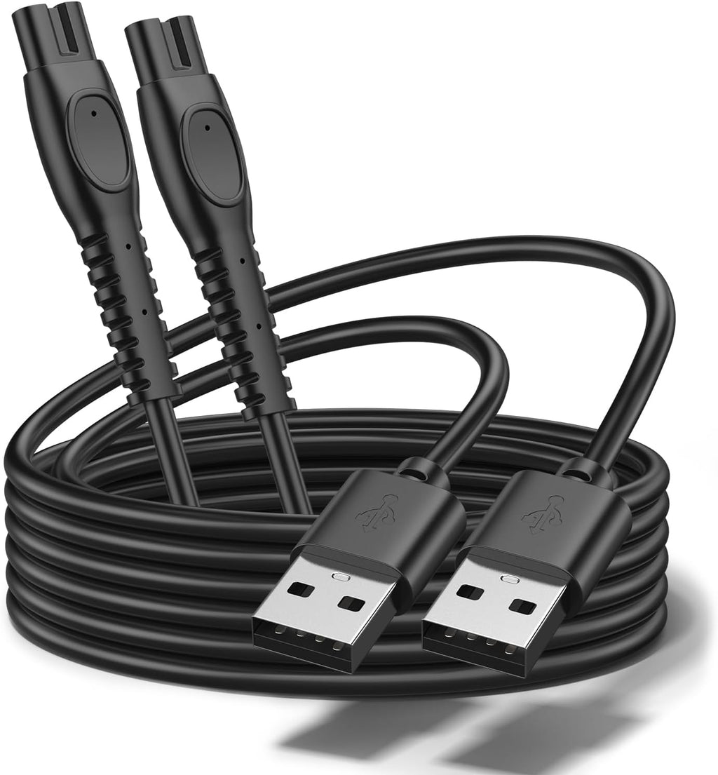 Meliya 2-Pack Charger Cable for Philips Sonicare Cordless Power Flosser 3000, 3.3ft Replacement USB Charger for Philips Sonicare One Rechargeable Toothbrush