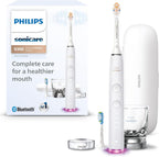 Philips Sonicare DiamondClean Smart 9300 Electric Toothbrush, Sonic Toothbrush with App, Pressure Sensor, Brush Head Detection, 4 Brushing Modes and 3 Intensity Levels, White, Model HX9903/05