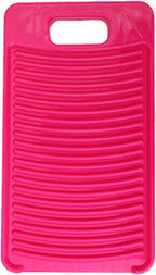 MAOYE Plastic Mini Washboard Washing Board for Kids Shirts Clean Laundry Lime washboard for laundry (Pink)