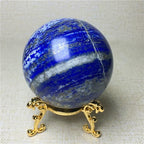 Lapis Lazuli Crystal Sphere Blue Quartz Crystal Ball Craft Meditation Balls for Witchcraft and Decorative Balls (40-50mm)