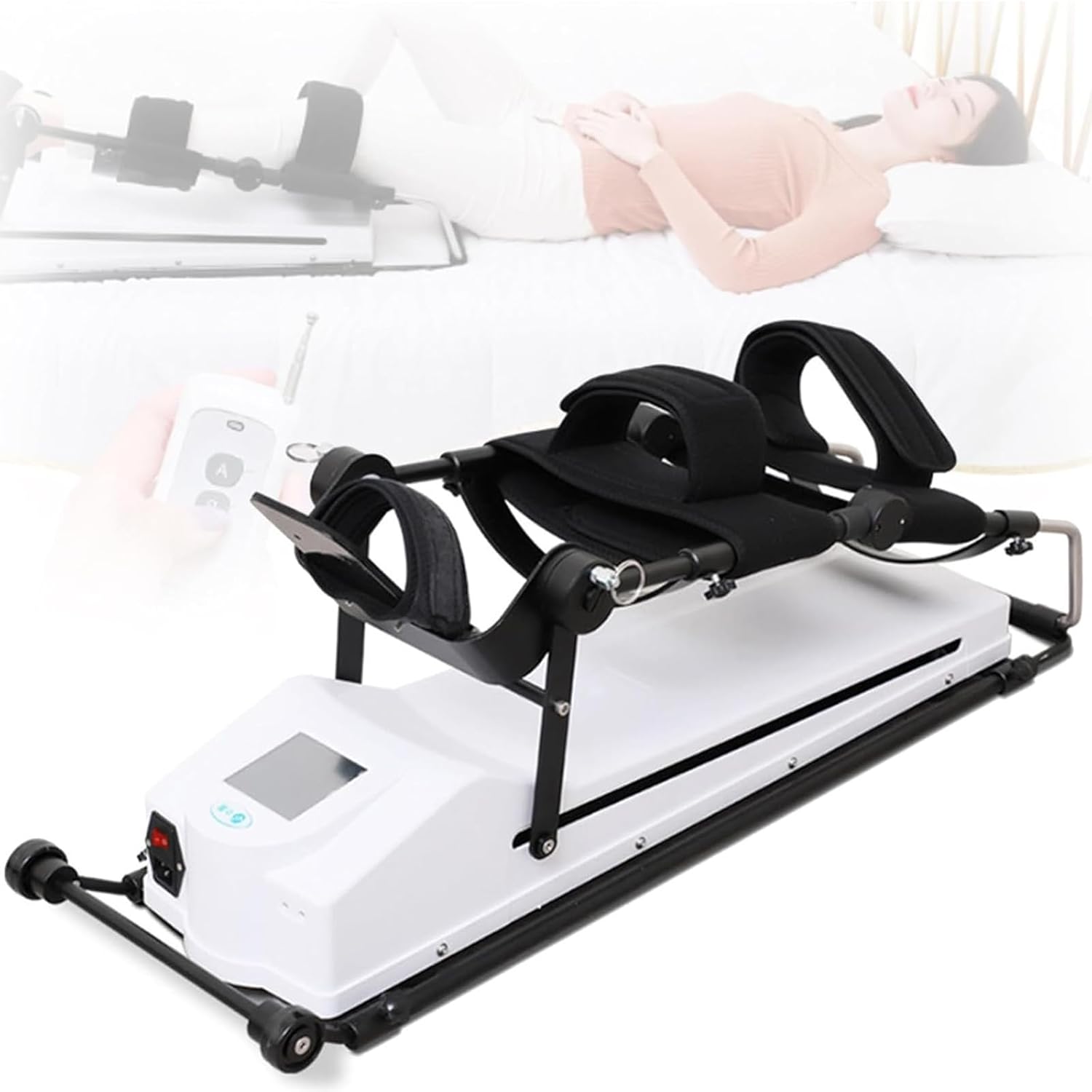 Small,Knee Joint Rehabilitation Trainer, Leg Bending Exercise Lower Limb Knee Flexion and Extension Exercise Equipment Home Use, 0°-120° Angle Adjustment/Straightening Exercise