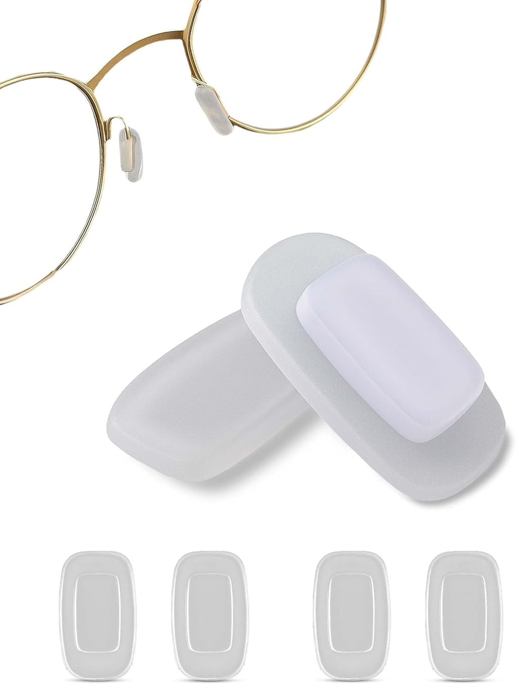 Sports Vision Optical Premium Grade Soft Silicone - Rectangle Shaped Slide/Push-in Nose Pads - Rectangle Nose pad