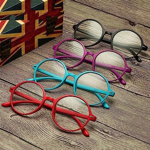 TZUFA Reading Glasses for Women Men Classic Round Readers 1.0 1.5 2.0 2.5 3.0 3.5 4.0 Retro Glasses with Lightweight Frame (Color : Purple, Size : 1.50x)