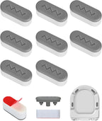 8 PCS Universal Toilet Seat Bumpers for Bidet,Toilet Lid Rubber Bumpers,Strong Adhesion Toilet Seat Spacers Bidet Buffer,Rubber Bumpers Pads Replacement for Home, Hotel, Hospital.