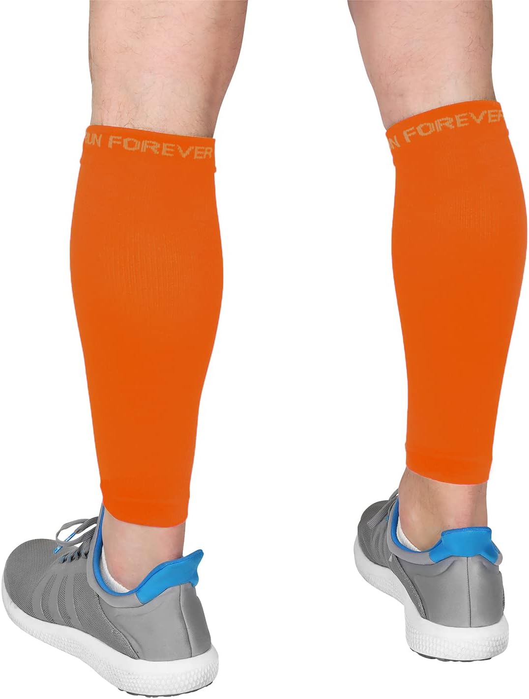 Run Forever Calf Compression Sleeves for Men and Women - Leg Compression Sleeve - Footless Compression Socks for runners