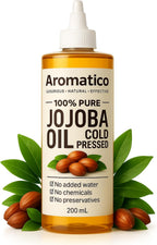 100% Pure Cold Pressed Jojoba Oil – 7 Fl Oz | Natural Hair, Face & Body Oil – Lightweight Moisturizing Carrier Oil for Dry Scalp, Skin Care, Beard, Cuticles & Massage