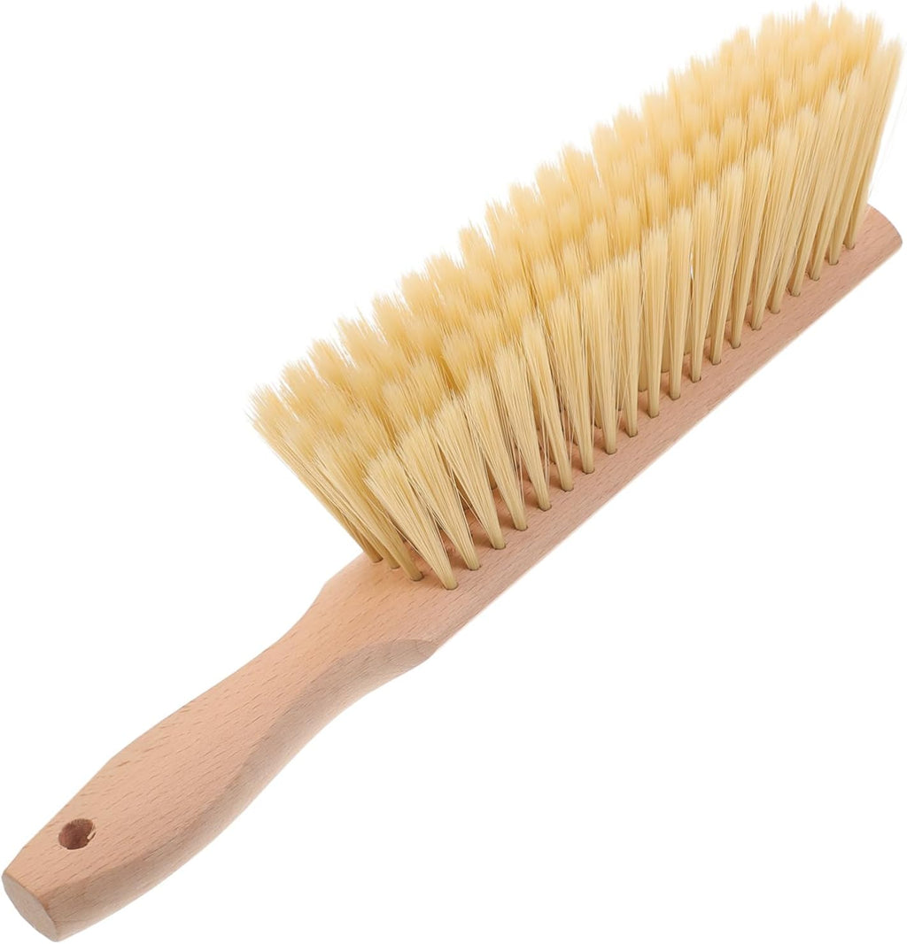 Ciieeo Wooden Bed Brush with Soft Bristles Handheld Cleaning Duster for Dust Removal Beds Windows and Doors Bed Brush for Household Cleaning