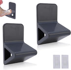 Agatige 2PCS Shower Wall Foot Rest, No Drill Triangular Suction Step for Shower Pedicure Stand Bathroom Pedal for Shaving Legs, Pregnant Woman Shower(Gray)