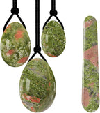 Yoni Egg Yoni Wand Set Natural Jade Women Kegel Exercise Undrilled Ball,Drilled Egg-Wand