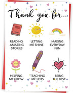 Lovely Thank You Teacher Card, Great Teacher Appreciation Gifts Card from Students, Thank You for Helping Me Grow, End of Term Gift