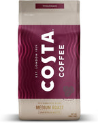 Costa Coffee Whole Bean Coffee, Signature Blend Medium Roast 12 Oz Bag for Espresso, Drip & Pour Over, Smooth & Nutty, Slow Roasted 100% Arabica Beans