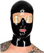 Sexy Latex Head Cover Hood Mask for Unisex Unique Cosplay Party,Black,XX-Large