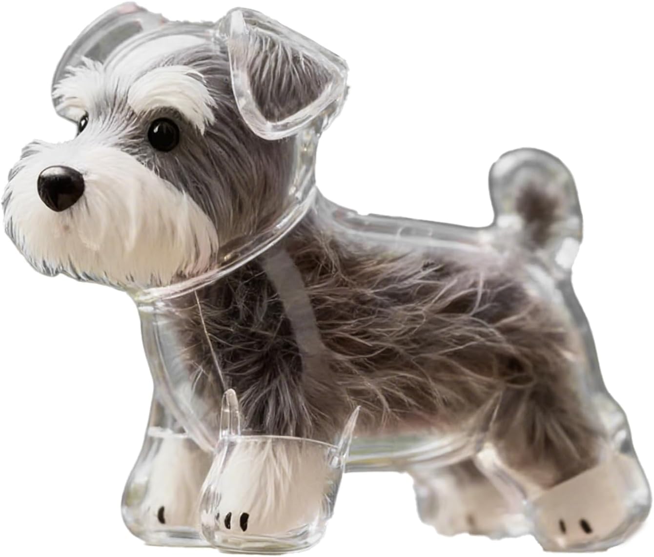 Pet Hair Keepsake Keychain Memorial Charm with Transparent Bottle for Collecting Dog Fur Portable
