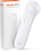 iHealth No-Touch Forehead Thermometer for Adults, Kids, Babies - 1s Fast Accurate, 3 Ultra-Sensitive Sensors, Quiet Vibration Feedback, Digital Large LED Digits, Easy to Use for Home & Nurses, PT3