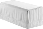 Massage Table Skirt,Microfiber Super Soft Stain Wrinkle Resisting Protect Massage Bed Skirt Massage Table Cover,Machine Washable (White)