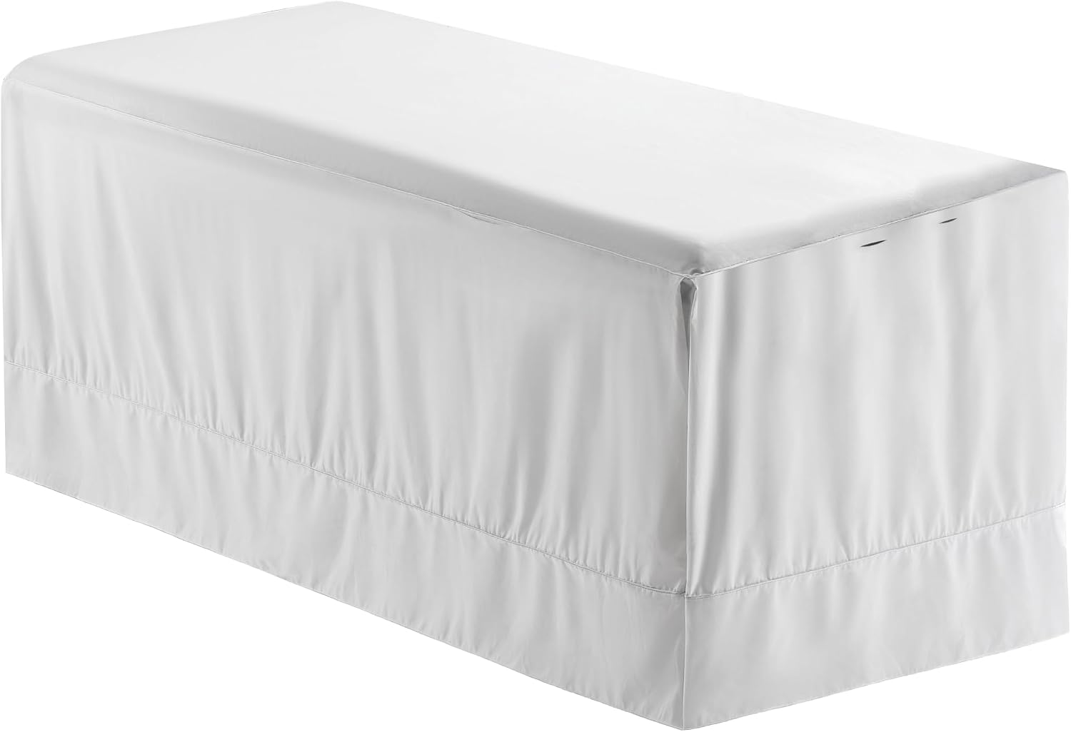 Massage Table Skirt,Microfiber Super Soft Stain Wrinkle Resisting Protect Massage Bed Skirt Massage Table Cover,Machine Washable (White)