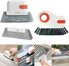Orange Window Track Cleaning Brush with Hidden Scraper for Sliding Door and Window Tracks
