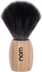 NOM Ole Shaving Brush | Vegan Shave Brush for Shaving soaps and creams | sustainable eco-friendly and reusable | Exfoliating Shaving Brush | Pure Ash handle
