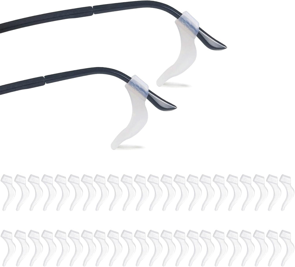 YINGFENG 22 Pairs White Silicone Glasses Anti-slip Holder with Storage Box, Eyeglass Holder, Premium Silicone Eyeglass Ear Hook Grip, Fits Most Kids and Adult Size for Retainer Glasses or Sunglasses